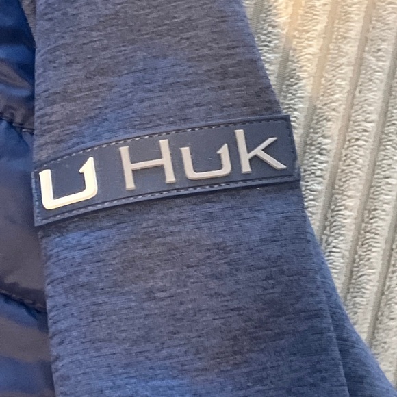 Men's Huk Scale Hybrid Jacket Blue Size Small. S - Picture 4 of 12
